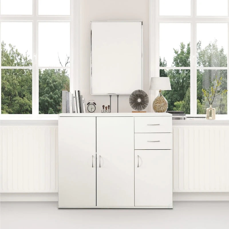 33 Sideboard Buffet Cabinet with Storage, Spacious Table Top, Large Drawers, and Adjustable Shelf - Kitchen Organizer & Storage