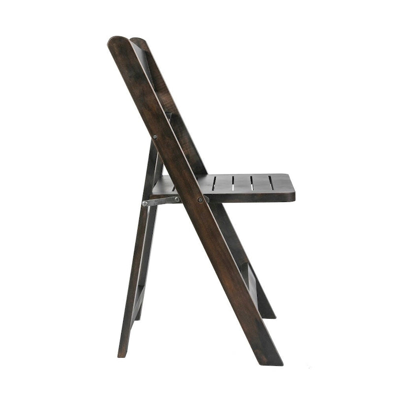 Commercial Grade Solid Wood Portable Folding Dining Chair - 17.5W x 18D x 31.25H