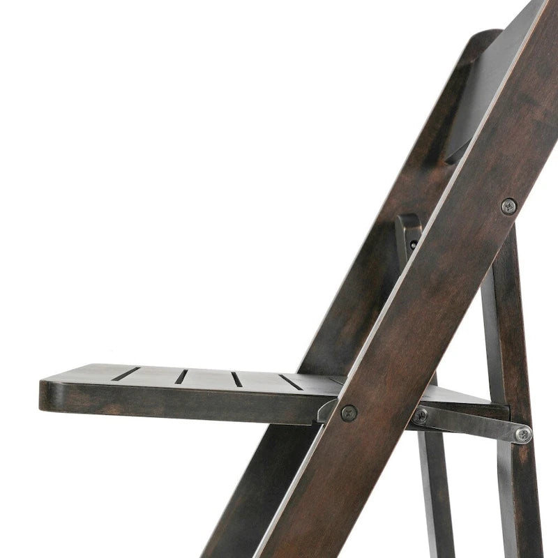 Commercial Grade Solid Wood Portable Folding Dining Chair - 17.5W x 18D x 31.25H