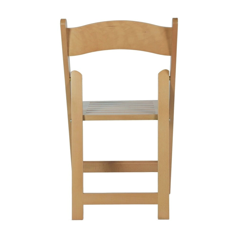 Commercial Grade Solid Wood Portable Folding Dining Chair - 17.5W x 18D x 31.25H