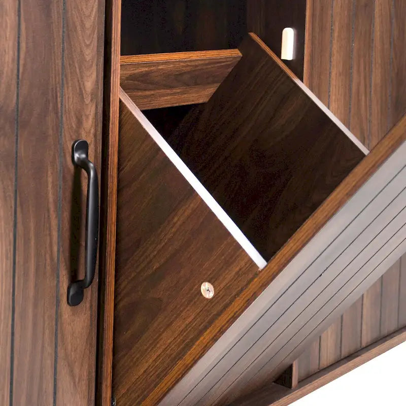 43.8W Kitchen Island with Trash Can Storage Cabinet - N/A