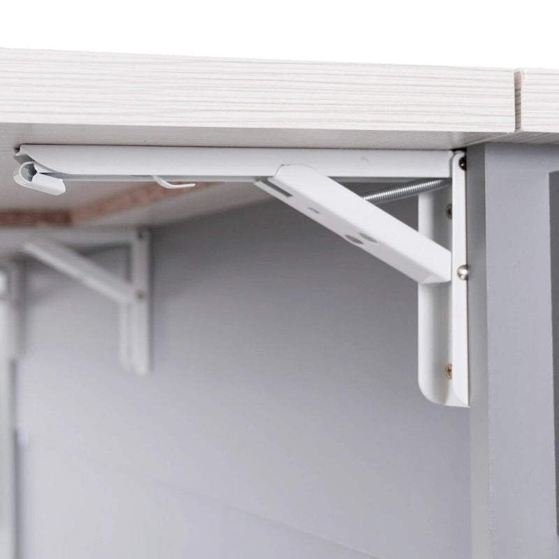 43.8W Kitchen Island with Trash Can Storage Cabinet - N/A