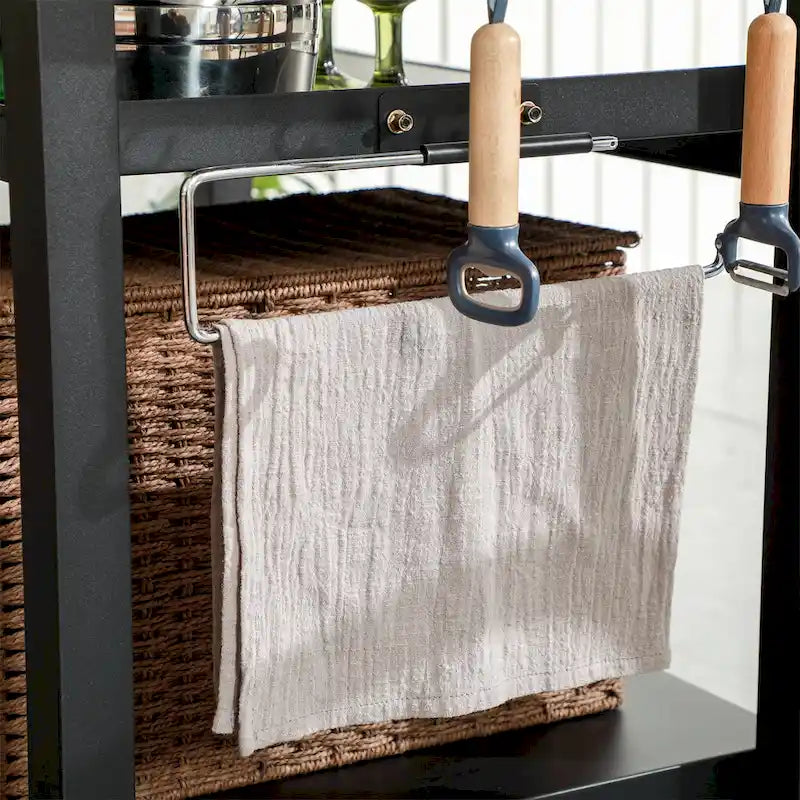 Three-Shelf Outdoor Grill Cart