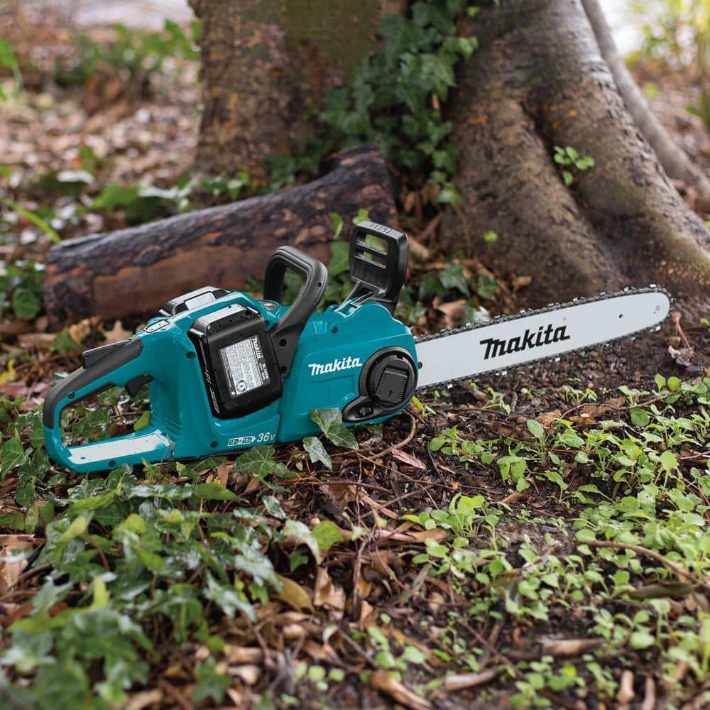 18-Volt X2 (36-Volt) LXT Lithium-Ion Brushless Battery 16 in. Chain Saw Kit with 4 Batteries (5.0 Ah) XCU04PT1